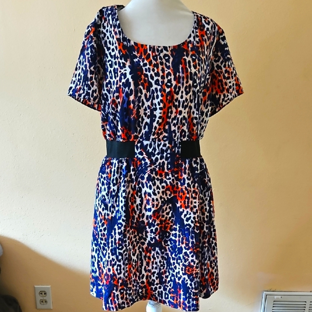 Metaphor Multicolor Leopard Print Dress Sz 10 NWT